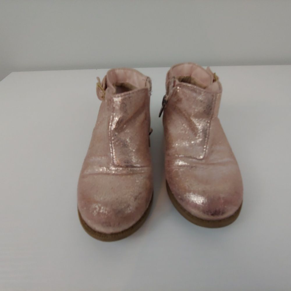 Youth Girls 9 Cat&Jack‎ ankle boots zip up pink - Picture 2 of 5